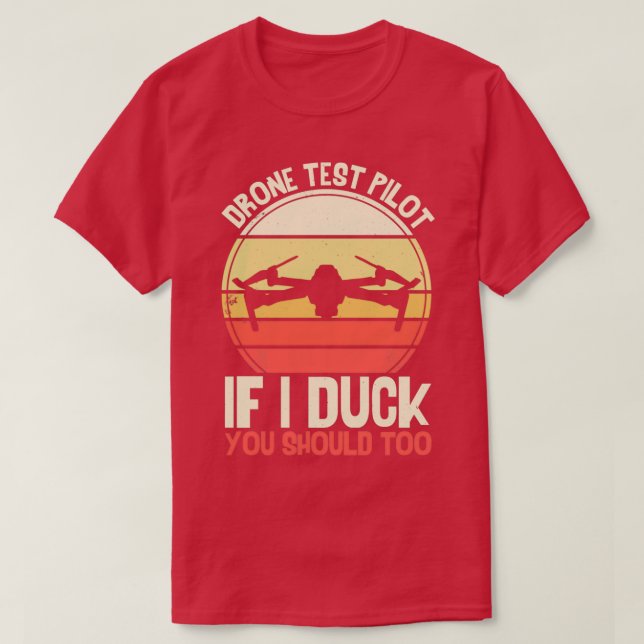 T-shirt Pilote de test de drone drone amusant (Design devant)