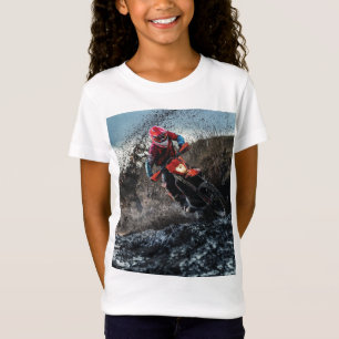 T-Shirt Pilote de vélo droit jetez l'oreiller