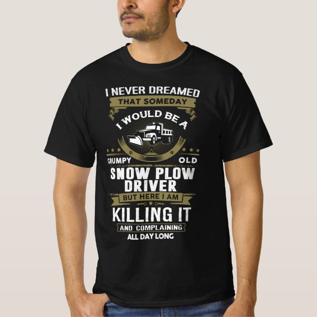 T-shirt Pilote de vieille neige grincheuse (Devant)