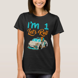 T-shirt Pilote de voiture de course 1er Anniversaire de co