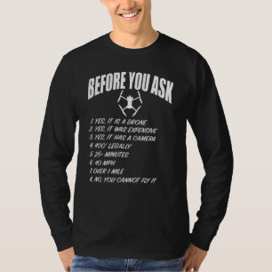 T-shirt Pilote de vol de drone UAV Sarcasme avant que vou
