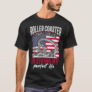 T-shirt Pilote d'essai de Dessous de verre à rouleaux Vint