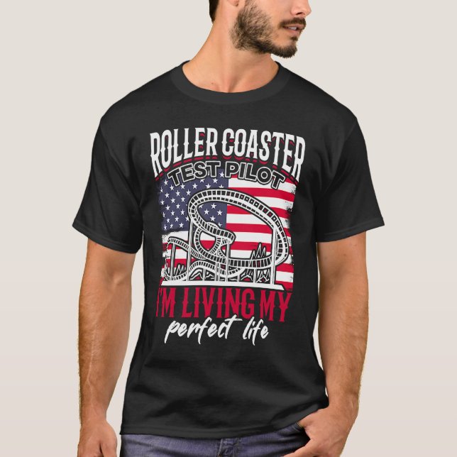 T-shirt Pilote d'essai de Dessous de verre à rouleaux Vint (Devant)