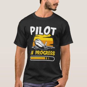 T-shirt Pilote En Cours Avion Aviateur Aviation