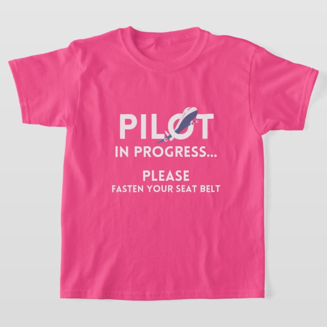 T-shirt pilote en cours futur avion pilote (Poser)