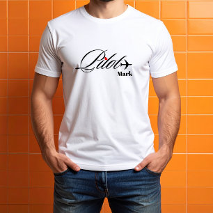 T-shirt Pilote et Avion Bleu Personnalisé pour un Couple