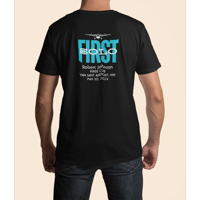 T-shirt Pilote étudiant Premier vol solo sur mesure (Créateur téléchargé)