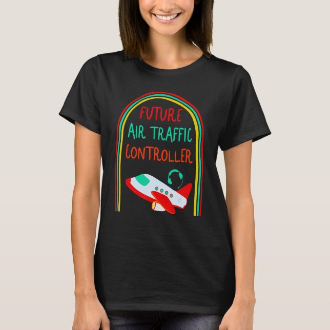 T-shirt Pilote futur contrôleur de la circulation aérienne (Devant)