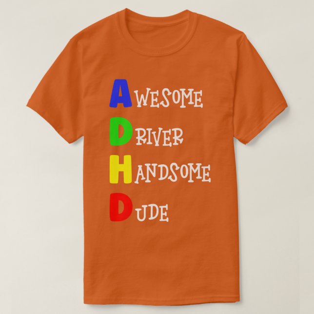 T-shirt Pilote génial, superbe Dude ADHD Premium (Design devant)