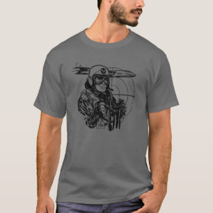 T-shirt Pilote militaire Vintage 2ÈME GUERRE MONDIALE de