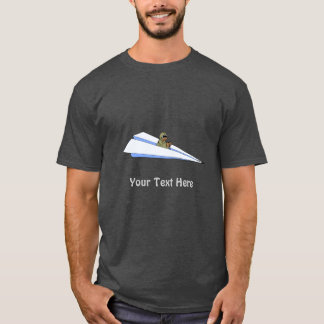 T-shirt Pilote Militaire Volant Drôle Papier Avion Jet