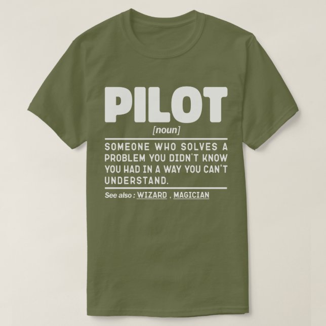 T-shirt Pilote Noun instructeur de vol de l'aviation équip (Design devant)