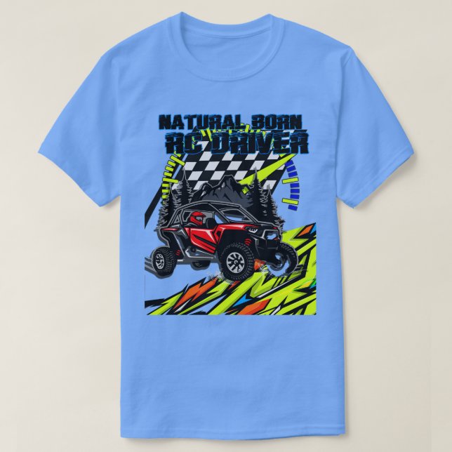 T-shirt Pilote RC Naturel Pilote Racer télécommandé 15 (Design devant)
