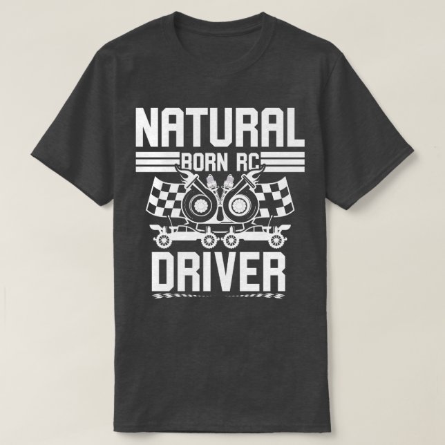T-shirt Pilote RC Naturel Pilote Racer télécommandé 17 (Design devant)