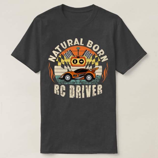 T-shirt Pilote RC Naturel Pilote Racer télécommandé 2 (Design devant)