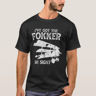 T-shirt Pilote Tee - shirt d'avion J'ai eu le Fokker en vu