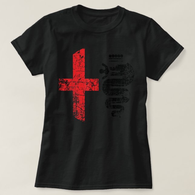 T-shirt Pilotes de voiture Alfa Logo élégant Grunge (Design devant)