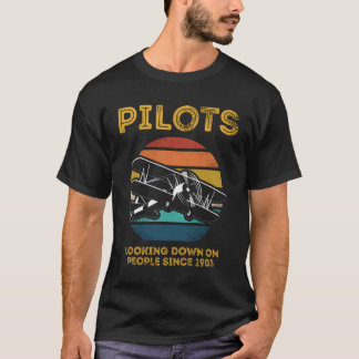 T-shirt Pilotes Qui Regardent Les Gens Depuis 1903 Retro V