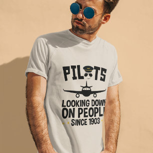 T-shirt Pilotes regardant vers le bas les gens depuis 1903