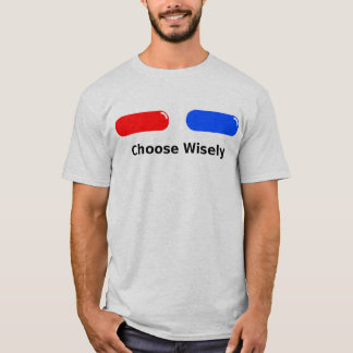 T-shirt Pilule rouge de bleu de pilule