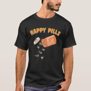 T-shirt Pilules heureuses chat américain à poil court Fél