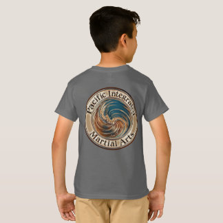 T-shirt PIMA pour enfants logo couleur terre
