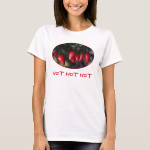 T-shirt piment chaud chaud rouge chaud plante