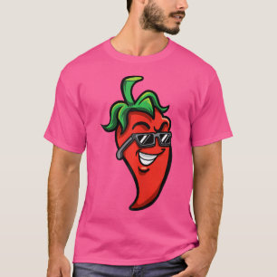 T-shirt Piment portant des lunettes de soleil Piment épicé