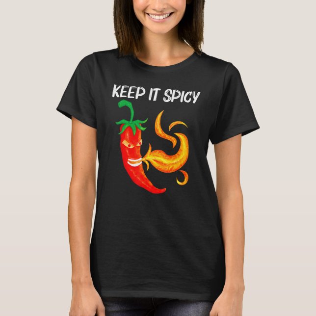 T-shirt Piment Pour Homme Femme Rouge Épicé Flamme Jalap (Devant)