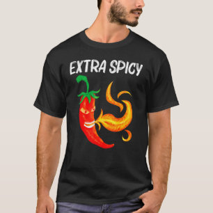 T-shirt Piment Pour Homme Femme Rouge Épicé Flamme Jalap
