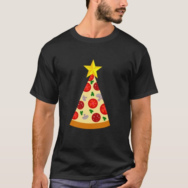 T-shirt piments de noël pizza drôles italien xmas poivre (Devant)