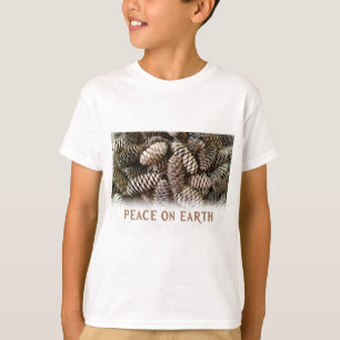 T-shirt Pin De Vacances Classique Paix Cône Sur Terre