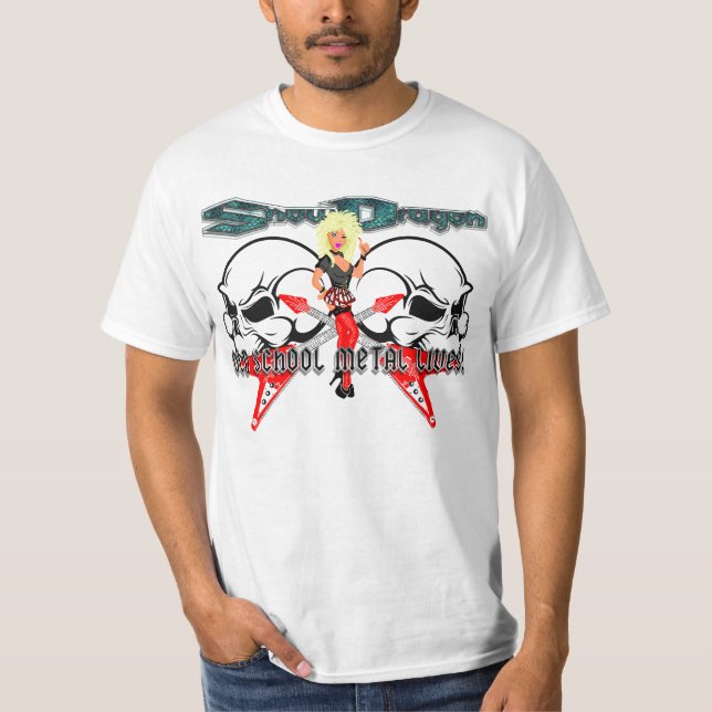 T-shirt Pin de vieille école de SnowDragon (Devant)