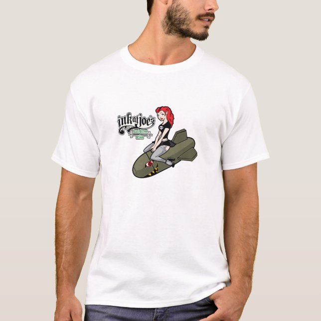 T-shirt Pin- du bombardier des hommes (Devant)