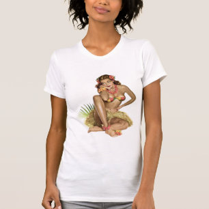 T-shirt pin-up de danse polynésienne