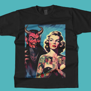T-shirt Pin-up tatoué rétro diabolique