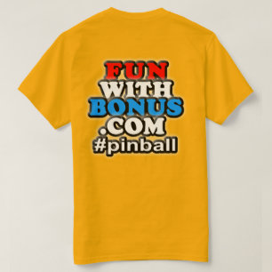 T-shirt #pinball avant de poche de FunWithBonus.com -