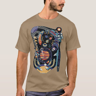 T-shirt Pinball Space Machine by Tobe Fonseca