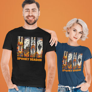 T-shirt Pinceau de Saison Effrayant Halloween Automne