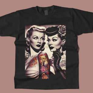 T-shirt Pinceaux de tatouage vintage Glam
