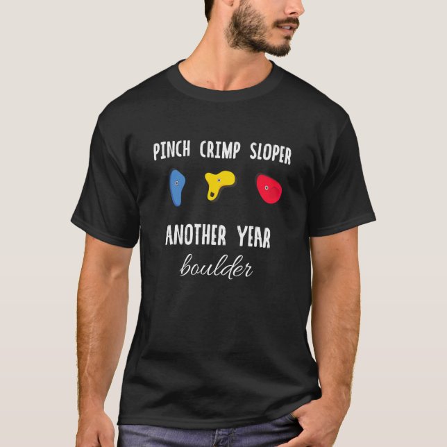 T-shirt Pinch Crimp Sloper une autre année Boulder Rock Cl (Devant)