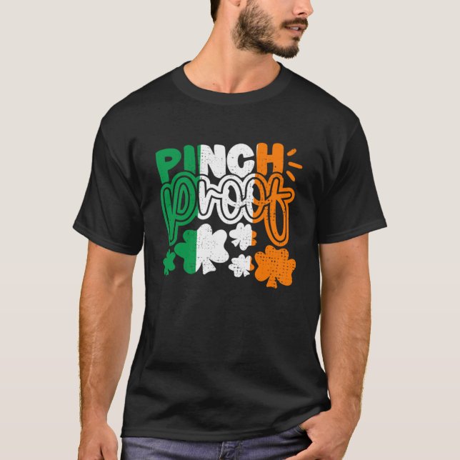T-shirt Pinch Proof Shamrock C St Patricks Day Irish Flag (Devant)
