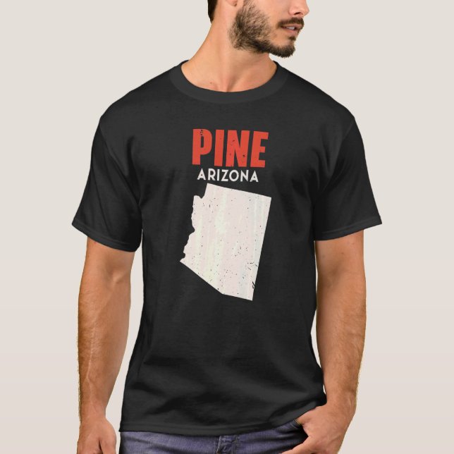 T-shirt Pine Arizona USA State America Voyage Arizonien (Devant)