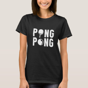 T-shirt Ping Pong Ball Raquette Paddle Sports Équipe Table