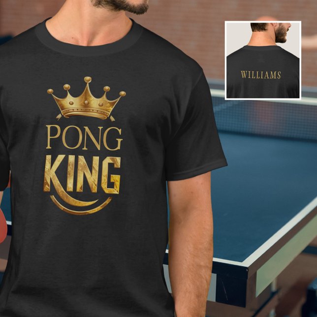 T-shirt Ping Pong King Gold Couronne personnalisée (Créateur téléchargé)