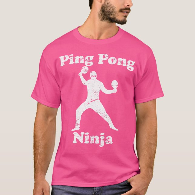 T-shirt Ping Pong Ninja Funny Ping Pong Champion (Devant)