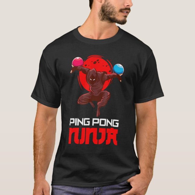 T-shirt Ping Pong Ninja Jouer Sport Ping Pong (Devant)