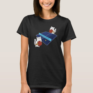 T-shirt Ping Pong Paddle Dames Chat Table Tennis Lecteur C