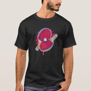T-shirt Ping Pong Paddle Outfit Table Tennis Racket Ping P