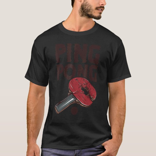 T-shirt Ping Pong Power Table Tennis Bat 1 (Devant)